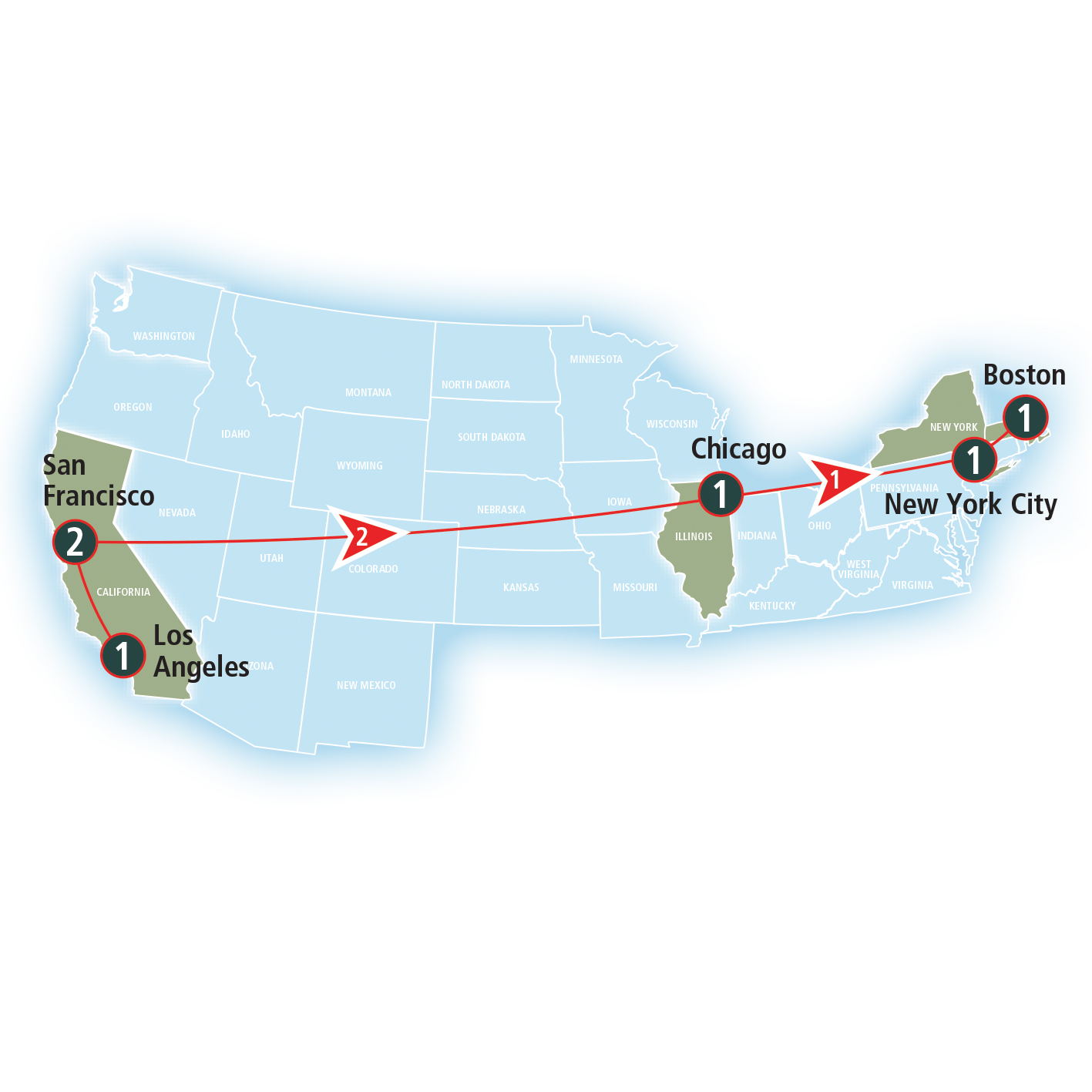 America Coast to Coast LA to Boston Amtrak Vacations